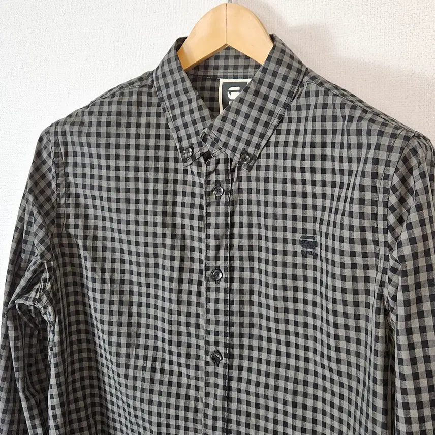 [BUNJANG] Zisrawoo Embroidered Rattan Check Shirt XL / 지스타로우 자수 라탄체크 셔츠 XL (거의 새상품)