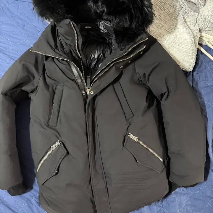 [BUNJANG] MACKAGE Edward Padded Parka - Black, Fur Hood, Size 42 / 맥케이지 블랙 에드워드 패딩 점퍼 퍼 42 국내백화점판