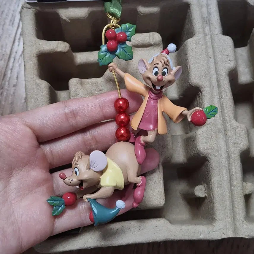 [BUNJANG] Disney Store Cinderella Jaq Gus Ornament Figure 2025 / 2025 디즈니 스토어 신데렐라 자크 거스 오너먼트 피규어