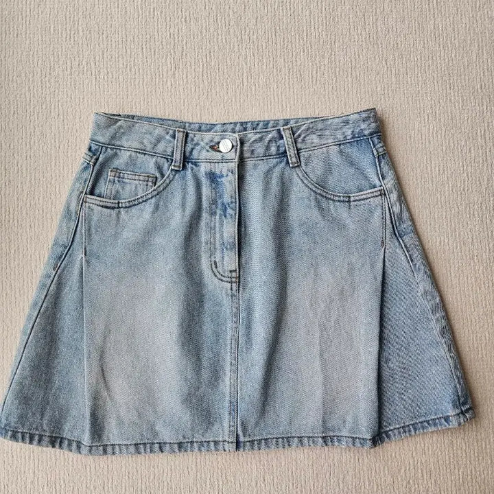 [BUNJANG] Lucky Marche Mini Denim Skirt / 럭키마르쉐 미니 데님스커트