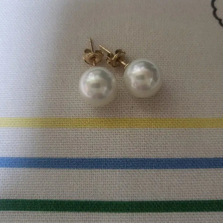 [BUNJANG] 14K Pearl Earrings 10mm / 14k 진주 귀걸이 10ml