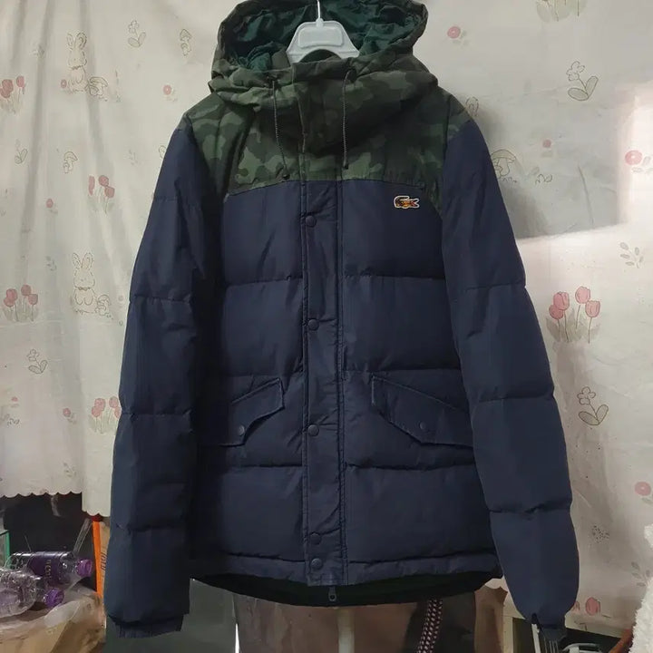 [BUNJANG] Lacoste Detachable Hood White Duck Down Padded Jacket / 라코스테   후드 (탈착)  화이트 덕다운 패딩