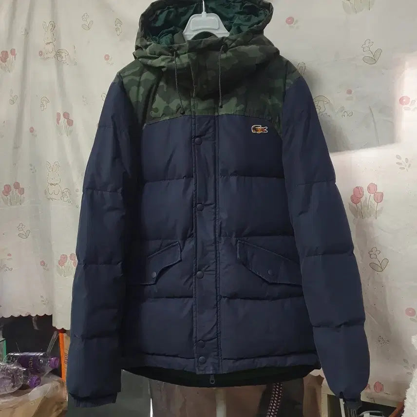 [BUNJANG] Lacoste Detachable Hood White Duck Down Padded Jacket / 라코스테   후드 (탈착)  화이트 덕다운 패딩