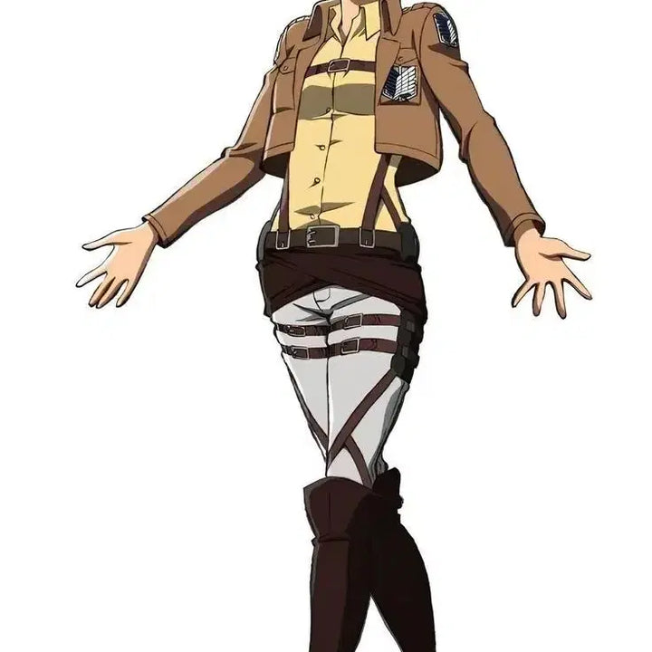 [BUNJANG] Attack on Titan Eren Yeager Cosplay Set (Boots, Skirt, Jacket, Cape) - Size XL / 진격거 코스프레 풀 세트 (부츠,치마,자켓,망토)