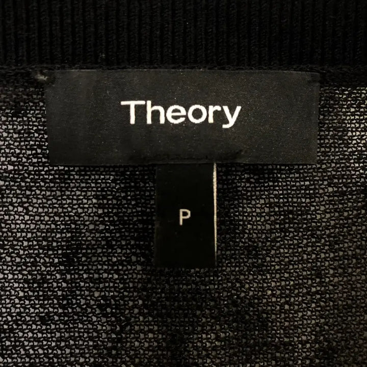 [BUNJANG] Theory Black See-Through Short Sleeve Top (Size P) / 띠어리 블랙 시스루 반팔(P사이즈44~55반)
