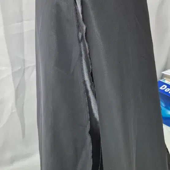 [BUNJANG] Black Long Chiffon Ribbon Wrap Skirt / 블랙 롱 쉬폰 스커트 리본 랩 스커트