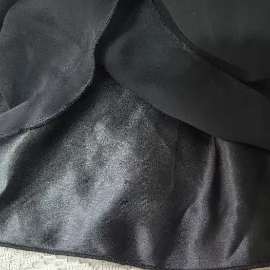 [BUNJANG] Black Long Chiffon Ribbon Wrap Skirt / 블랙 롱 쉬폰 스커트 리본 랩 스커트