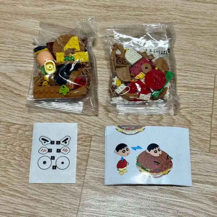 [BUNJANG] Balody Crayon Shin-chan Snack Series Burger Building Blocks / BALODY 짱구 간식 시리즈 부리부리 햄버거 레고 블럭