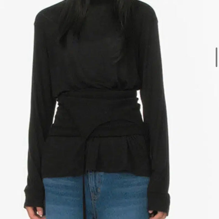 [BUNJANG] Repos Angora Halterneck T-shirt Black S / repos 리포스 홀터넥 티셔츠 블랙 s