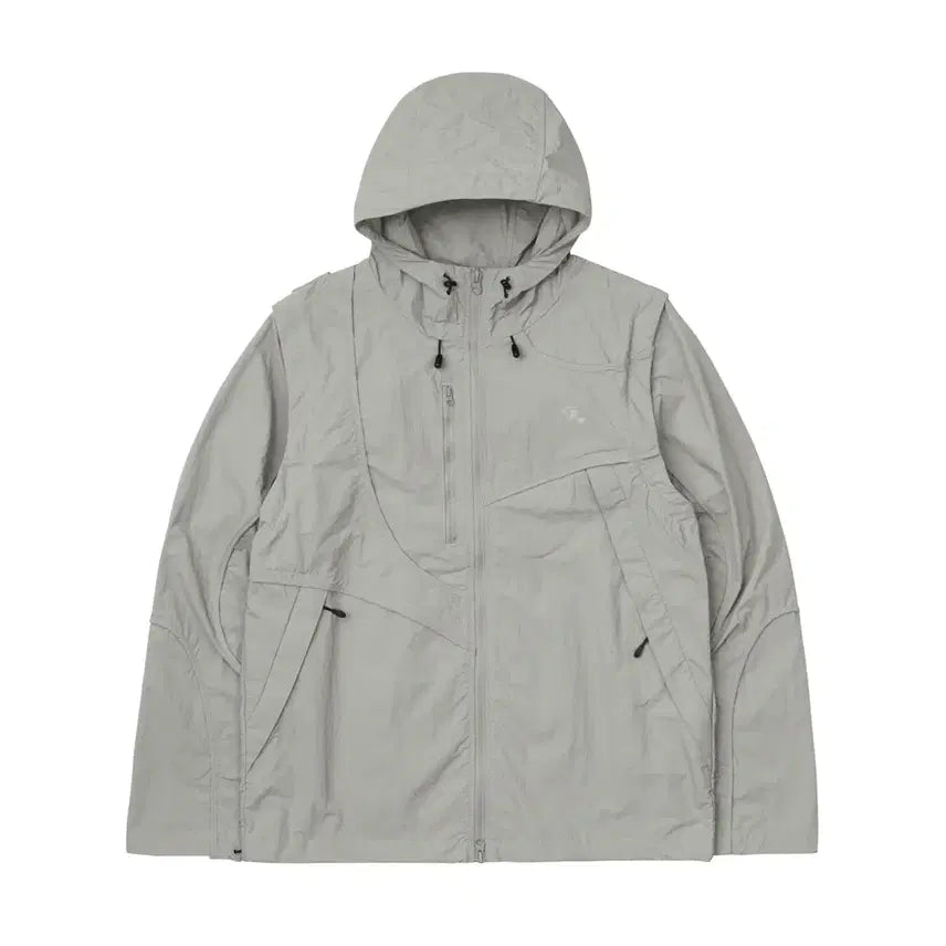 [BUNJANG] Sansan Gear Two-Way Wave Jacket Grey Size 3 / 산산기어 투웨이 웨이브 자켓 3사이즈 그레이 팝니다