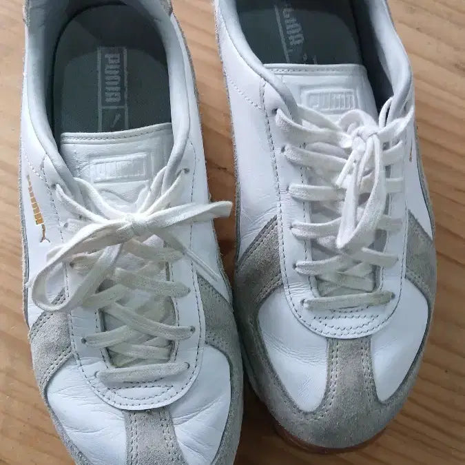 [BUNJANG] Puma White Suede Sneakers Size 240 / 푸마 화이트 스웨이드 운동화 240사이즈