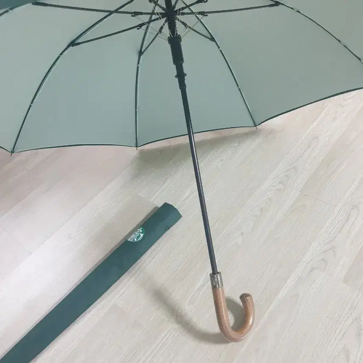 [BUNJANG] Starbucks Dark Green Long Umbrella / 스타벅스 다크그린 장우산(정품,공홈구입)