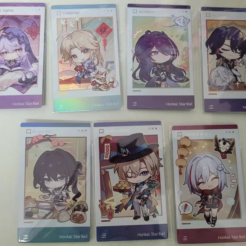 [BUNJANG] Honkai Star Rail Character Cards: Black Swan, Dan Heng Imbibitor Lunae, Arlecchino, Argenti, Aventurine, Topaz / 붕괴스타레일 블랙스완 연경 아케론 레이시오 완매 어벤츄린 토파즈