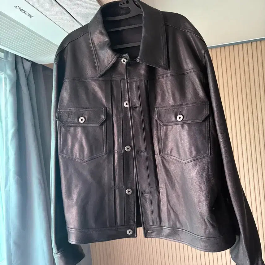 [BUNJANG] coor Goat Skin Pocket Trucker Jacket / 쿠어 coor 고트 스킨 포켓 트러커 자켓