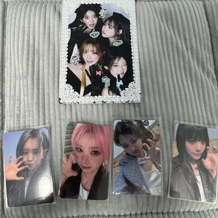 [BUNJANG] QWER Music Core Lucky Draw Photocard Set + Unused Postcard / QWER 음악중심 음중 공방 포카 세트 + 엽서