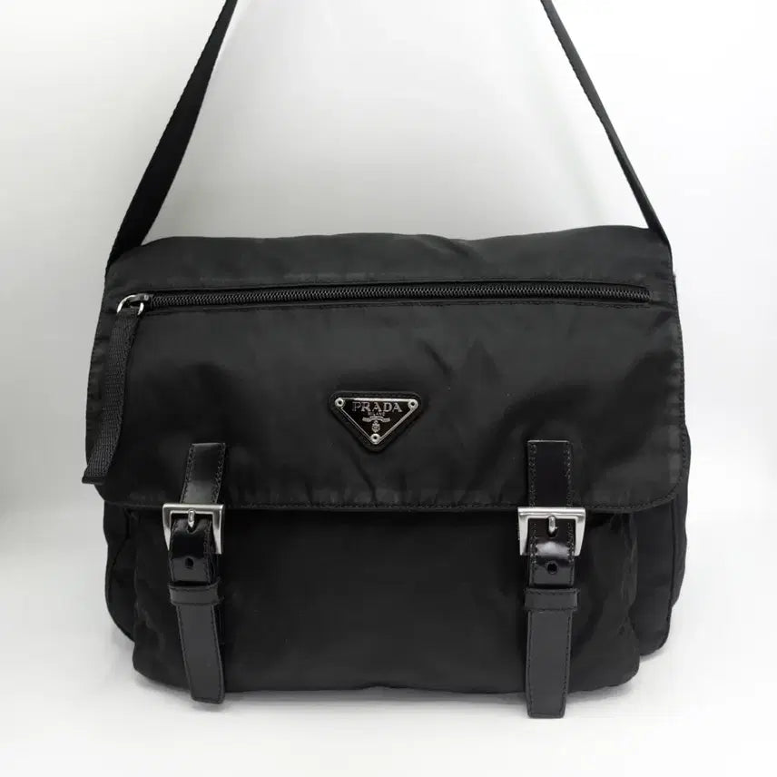 [BUNJANG] Prada Messenger Bag Black Crossbody Bag / [정품]프라다 메신저백 블팩 크로스백