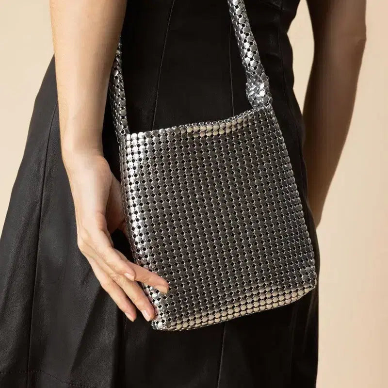 [BUNJANG] Rabanne Pixel Mini Mesh Shoulder Bag Silver / 라반 Rabanne / 픽셀 미니 메시 숄더백 (새상품)
