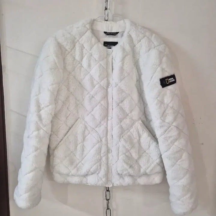 [BUNJANG] National Geographic Quilted Fleece Jacket XS / 내셔널지오그래픽 뽀글이 퀼팅 자켓 85 XS