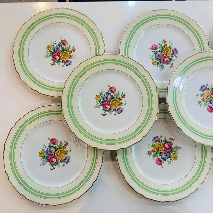 [BUNJANG] Antique Limoges Ceramic Plates Set of 11 / 프랑스 리모주 엔틱 세라믹 접시11개