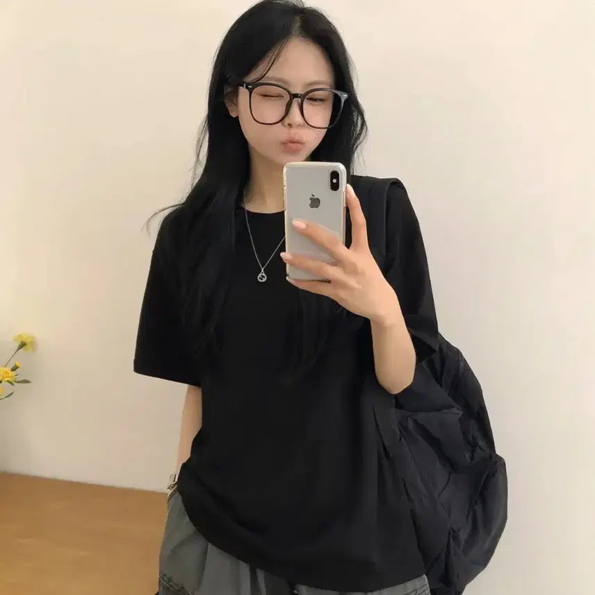 [BUNJANG] Basic Fit Black T-Shirt / 기본핏 검정티 판매해요!