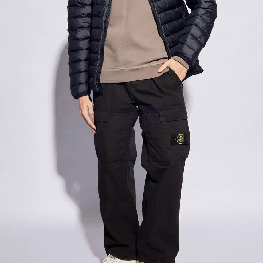 [BUNJANG] Stone Island Old Treatment Cargo Pants Black / (30)스톤 아일랜드 올드 트리트먼트 카고 팬츠 블랙