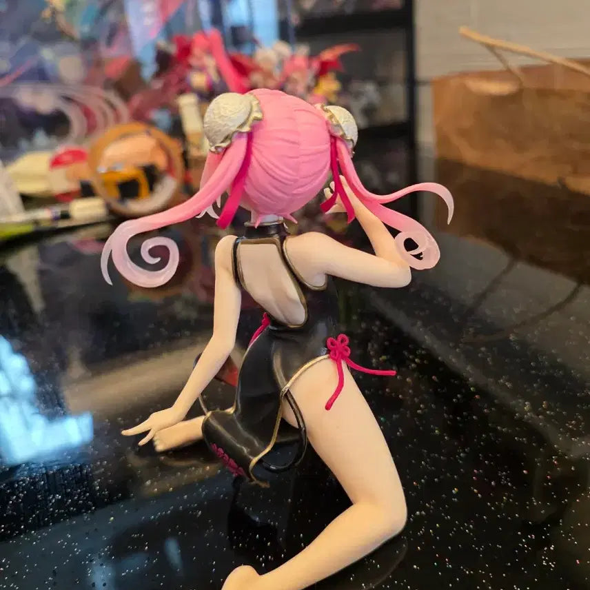 [BUNJANG] Pink Hair Character Figure in China Dress / 핑크머리 캐릭터 피규어 차이나 드레스