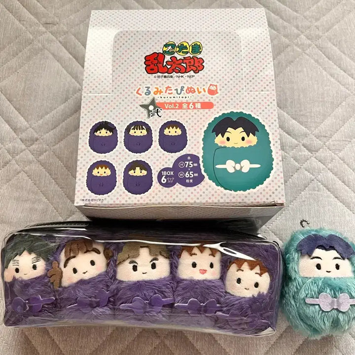 [BUNJANG] Nintama Rantarou 5 Nin + Kirimaru Tapestry Plush Set / 닌타마 5닌+키리마루 타피누이 판매