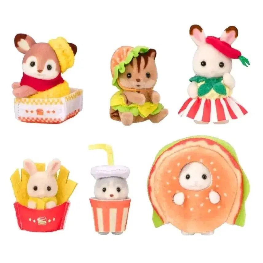 [BUNJANG] Sylvanian Families Blind Bag Hamburger Shop Collection Set / 6종풀셋)실바니안 블라인드백 햄버거 가게 두근두근 컬렉션 6개 1세트