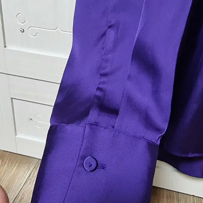 [BUNJANG] Studio Tomboy Purple Silk Shirt / 스튜디오 톰보이 퍼플 실크 셔츠