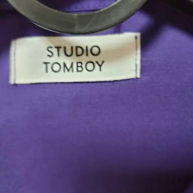 [BUNJANG] Studio Tomboy Purple Silk Shirt / 스튜디오 톰보이 퍼플 실크 셔츠