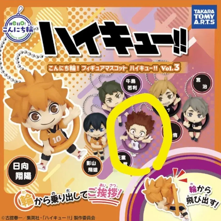 [BUNJANG] Haikyuu!! Konnichiwa Ring Gacha Vol. 3 Tendo / 하이큐 곤니치와 링 가챠 3탄 텐도