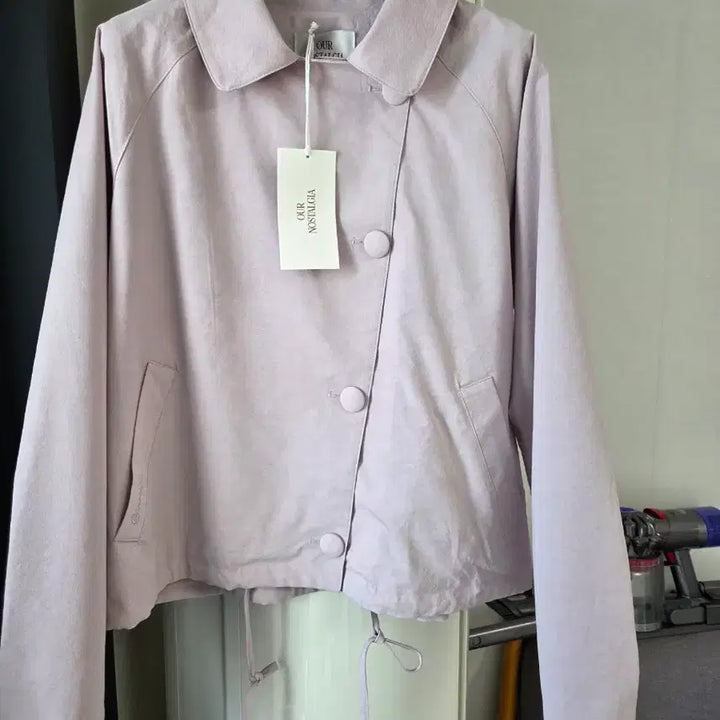 [BUNJANG] Our Nostalgia Trench Blouson Jacket Pale Pink / 새옷)아워 노스텔지아 트렌치 블루종  자켓