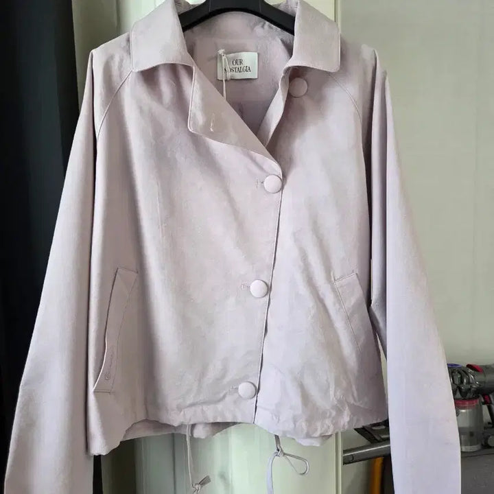 [BUNJANG] Our Nostalgia Trench Blouson Jacket Pale Pink / 새옷)아워 노스텔지아 트렌치 블루종  자켓