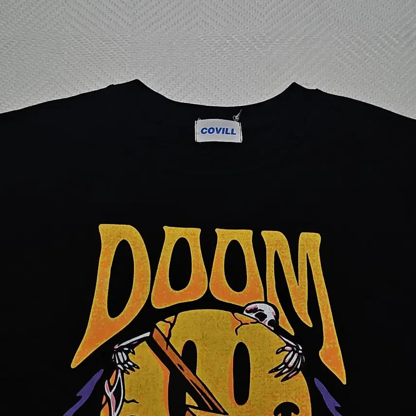 [BUNJANG] COVILL DOOM Smile Printing Short-Sleeve T-Shirt / COVILL DOOM 스마일 프린팅 반팔 티셔츠