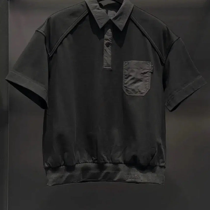 [BUNJANG] Juun.J 25SS Nylon Color-Block Jersey Polo Short Sleeve S / 준지 25SS 나일론 배색 저지 폴로 반팔 S