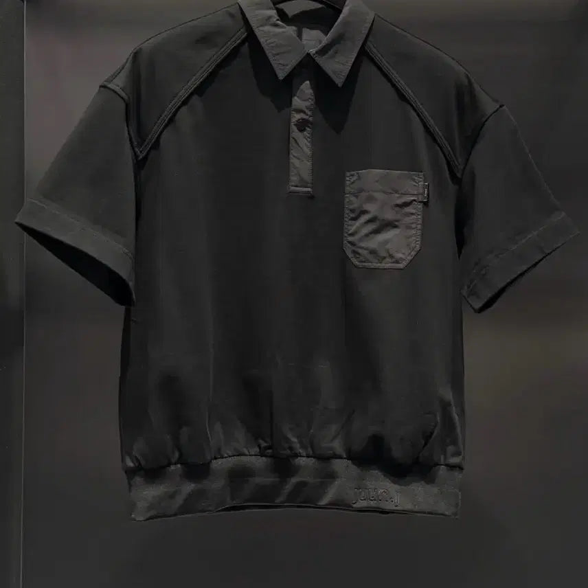 [BUNJANG] Juun.J 25SS Nylon Color-Block Jersey Polo Short Sleeve S / 준지 25SS 나일론 배색 저지 폴로 반팔 S
