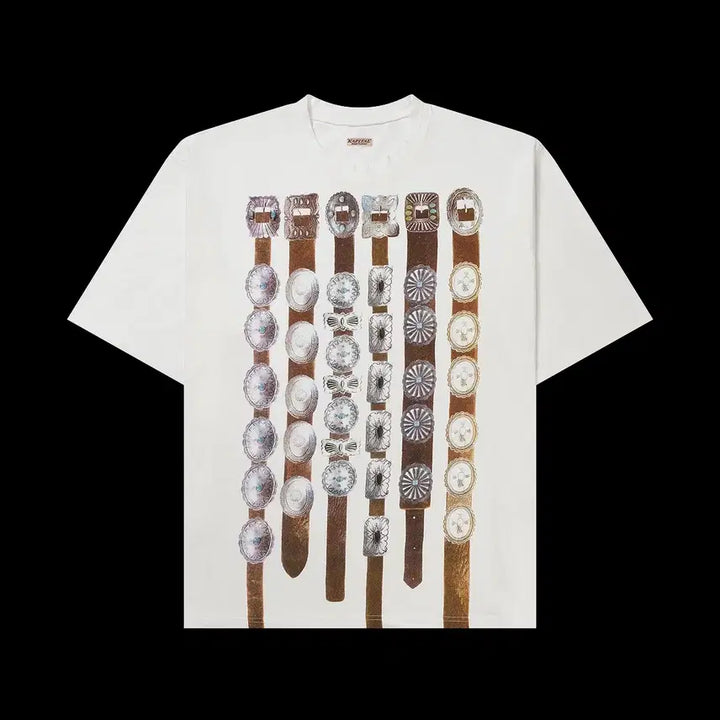 [BUNJANG] Capital Belt T-shirt White / [M] 캐피탈 벨트 티셔츠 화이트 새상품