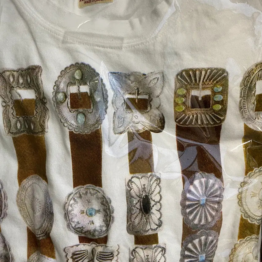 [BUNJANG] Capital Belt T-shirt White / [M] 캐피탈 벨트 티셔츠 화이트 새상품