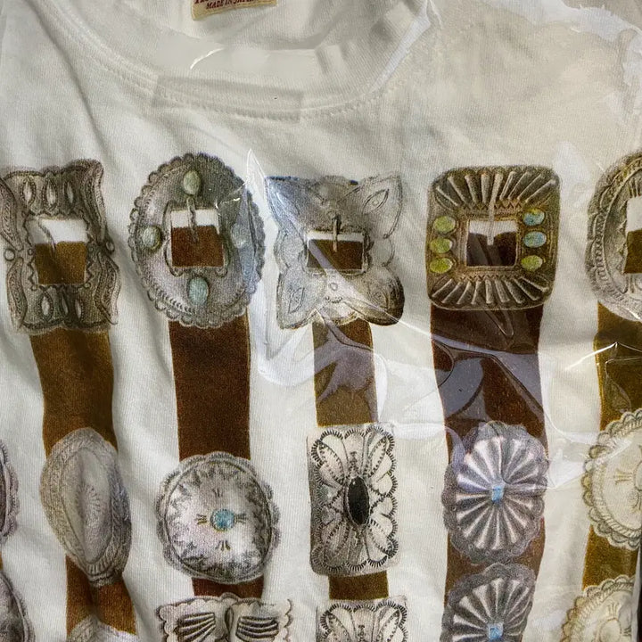 [BUNJANG] Capital Belt T-shirt White / [M] 캐피탈 벨트 티셔츠 화이트 새상품