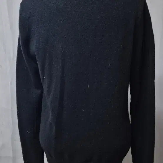 [BUNJANG] Cat Fur Embellished Knit Sweater - Black, Size L / 고양이 털 장식 니트 블랙 L