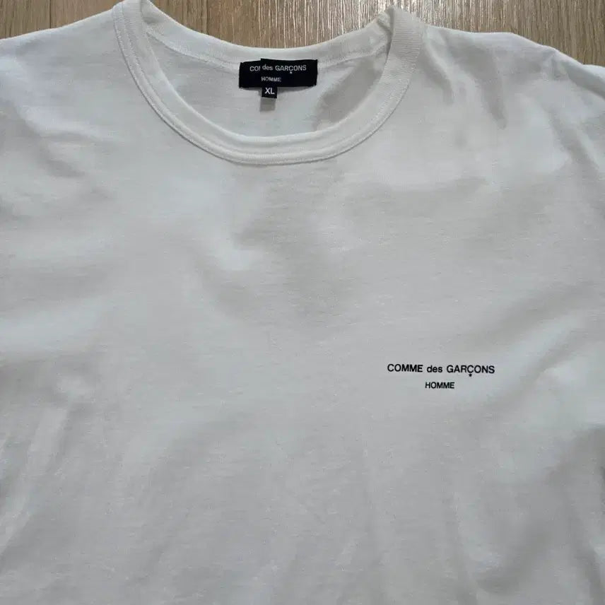 [BUNJANG] Comme des Garçons Homme White T-Shirt XL / 꼼데가르송 옴므 화이트 반팔티 XL