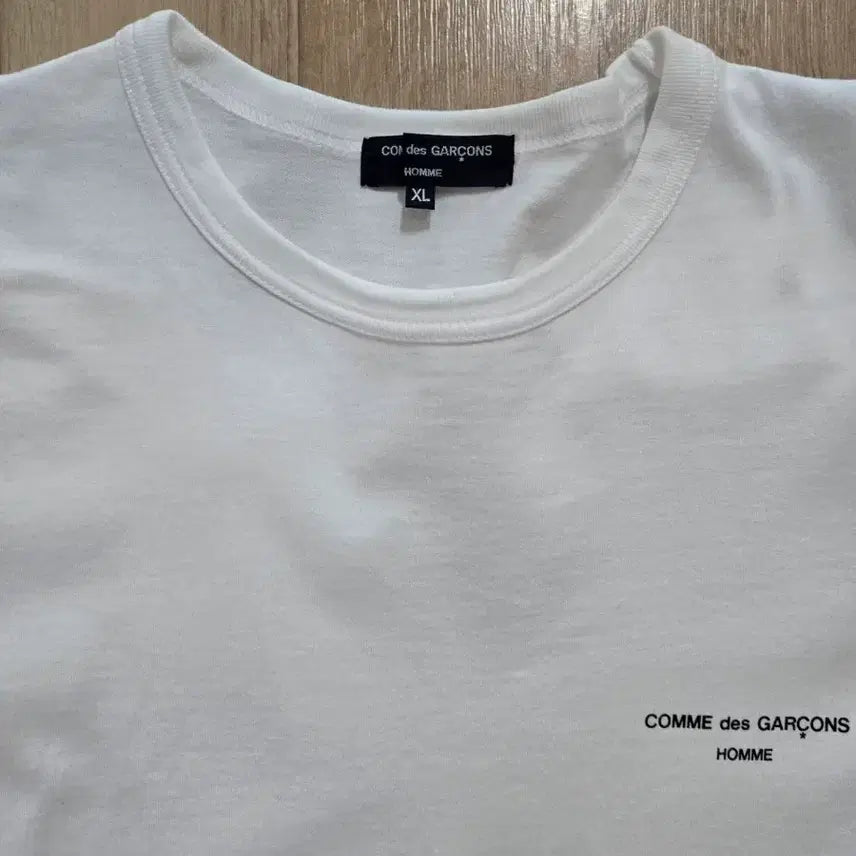 [BUNJANG] Comme des Garçons Homme White T-Shirt XL / 꼼데가르송 옴므 화이트 반팔티 XL