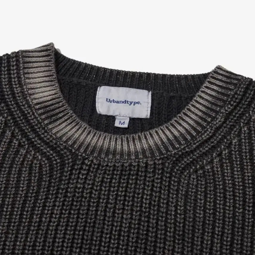 [BUNJANG] Urban Type Pigment Dyed Charcoal Knit M / 어반디타입 피그먼트 차콜 니트 M