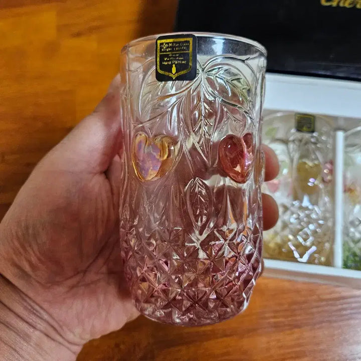 [BUNJANG] Mirim Glass Cherry High Ball Goblet Set (5pcs) / 90년대 올드 빈티지 미림글라스 체리하이볼 고블렛 5pcs.