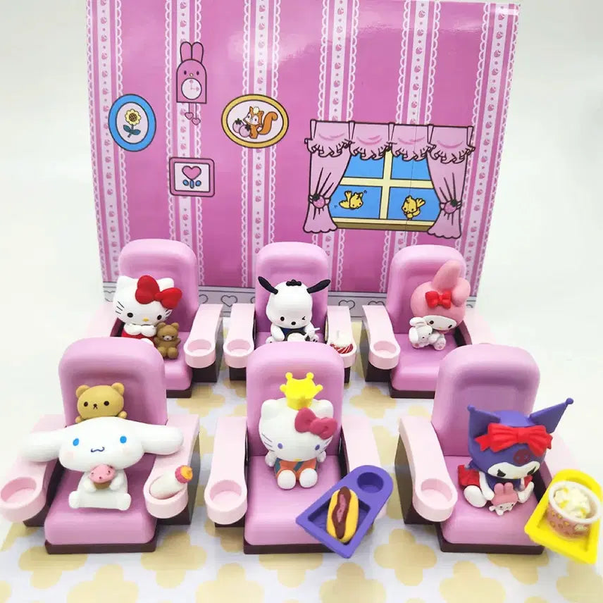 [BUNJANG] Sanrio Cinema Theater Kitty, My Melody Bundle Set Figures / (일괄) 산리오 영화관 극장 키티 마이멜로디 시네마 피규어