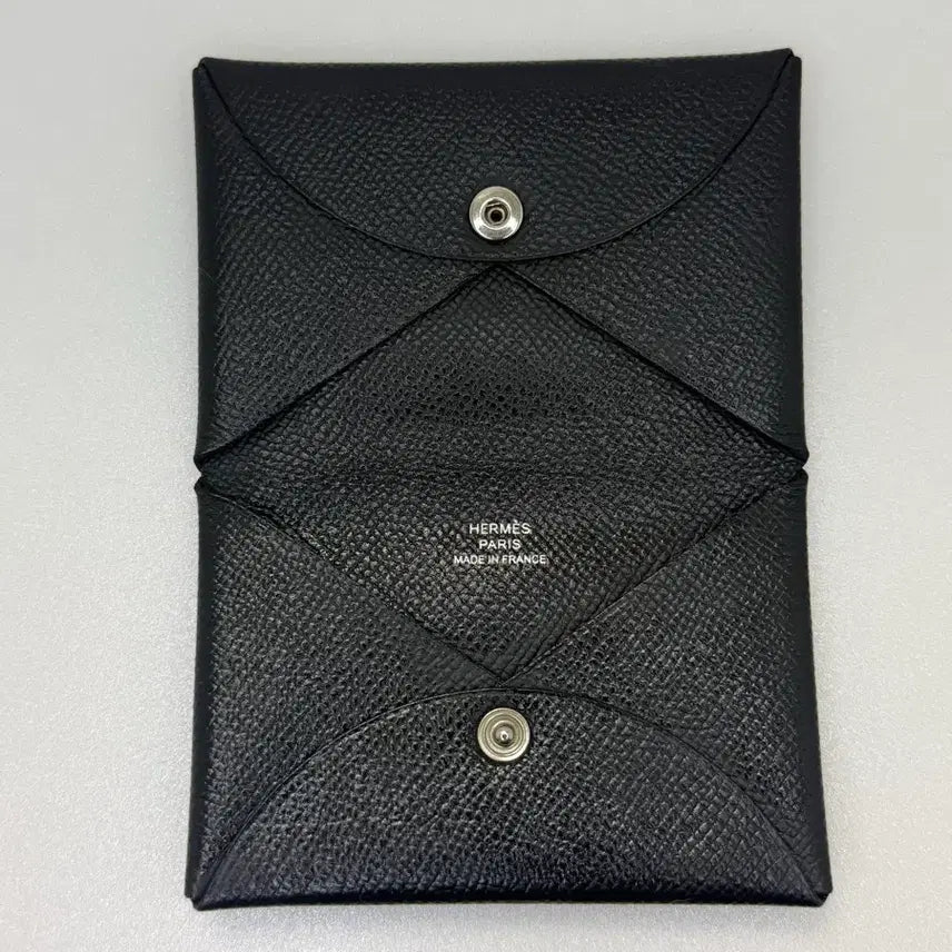 [BUNJANG] Hermès Calvi Card Holder Black Leather / (정품)에르메스 칼비 카드지갑 black