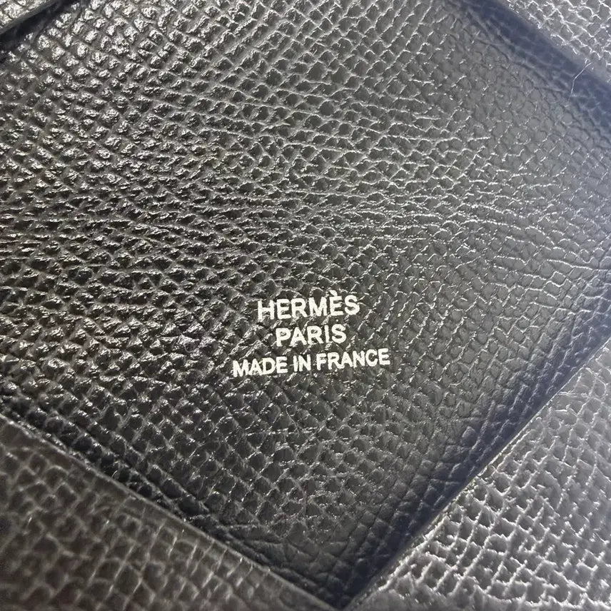 [BUNJANG] Hermès Calvi Card Holder Black Leather / (정품)에르메스 칼비 카드지갑 black