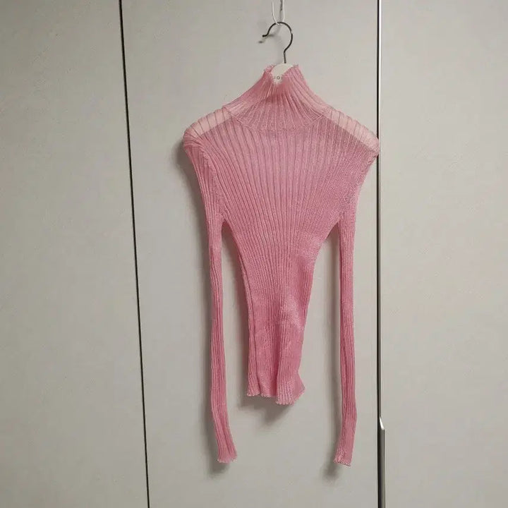 [BUNJANG] TIME Seethrough Ribbed Blouse / 한섬 타임 시스루 골지블라우스