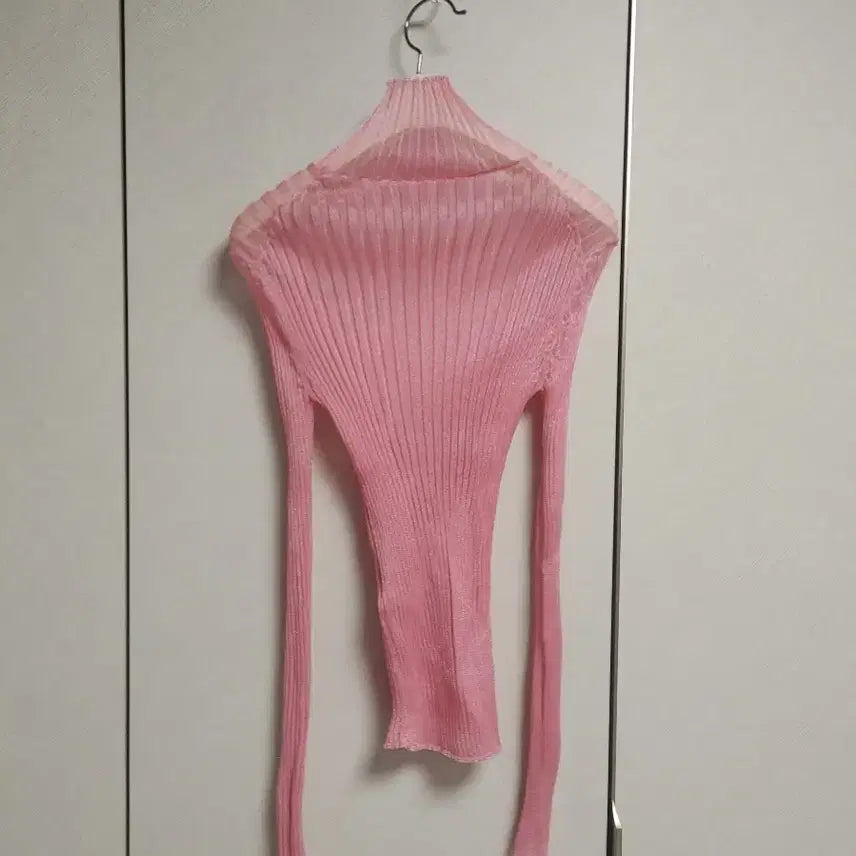 [BUNJANG] TIME Seethrough Ribbed Blouse / 한섬 타임 시스루 골지블라우스