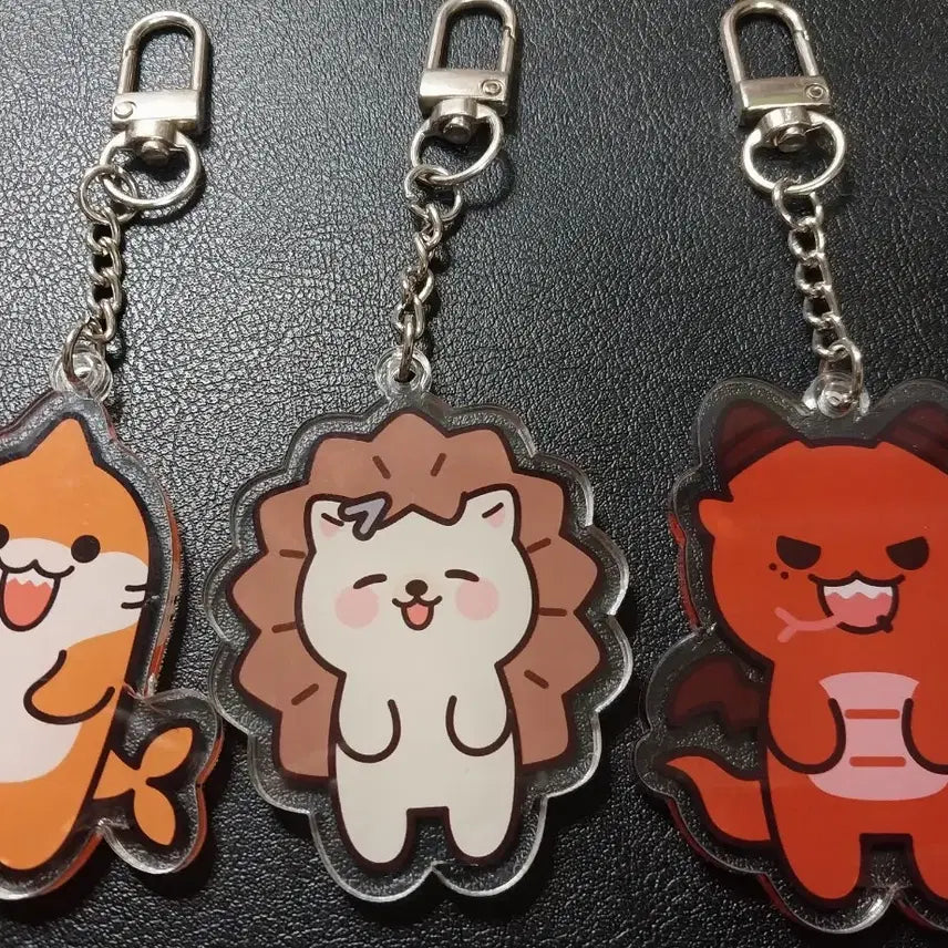 [BUNJANG] Revolution Heart Gemini, Onyu, Ryu Bundle Set Keychain / [일괄]레볼루션 하트 키링